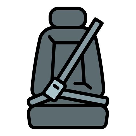 Car seat belt icon outline vector. Auto motor 21527928 Vector Art at Vecteezy