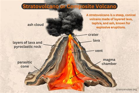 Image result for Composite Volcano Labelled Diagram