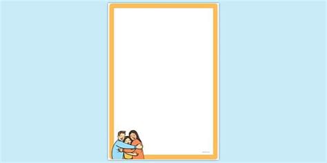 Simple Blank My Family Page Border | Page Borders | Twinkl