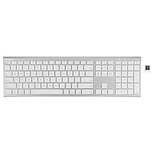 Macally Ultra Slim RF Wireless Aluminum Keyboard for Mac - Wireless ...
