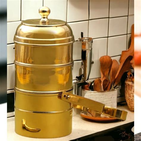 PCL Brass Tiffin Box With Kalai – PEARL CRAFTLAND