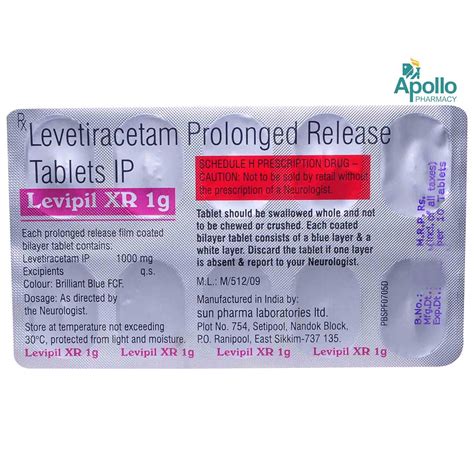 Levipil XR 1 gm Tablet 10's Price, Uses, Side Effects, Composition ...