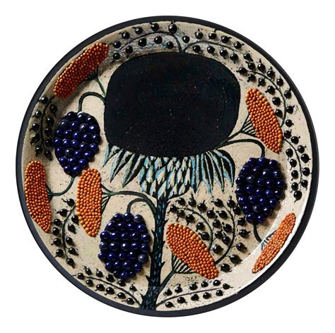 Buy Vanitas Collections Fine Bone China Hand-Painted Beaded Wall Plate ...