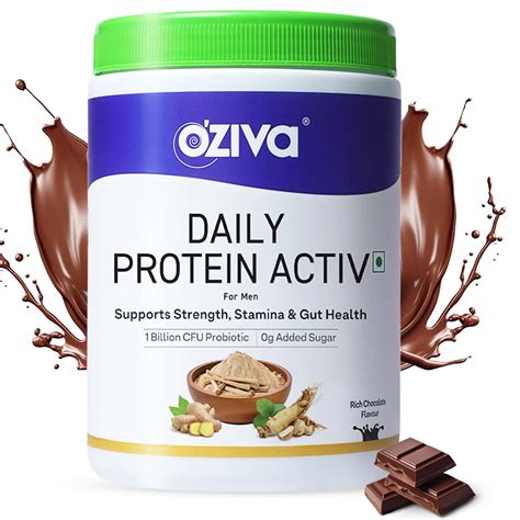 Buy OZIVA DAILY PROTEIN ACTIV FOR MEN CHOCOLATE 300G| BETTER ENERGY ...