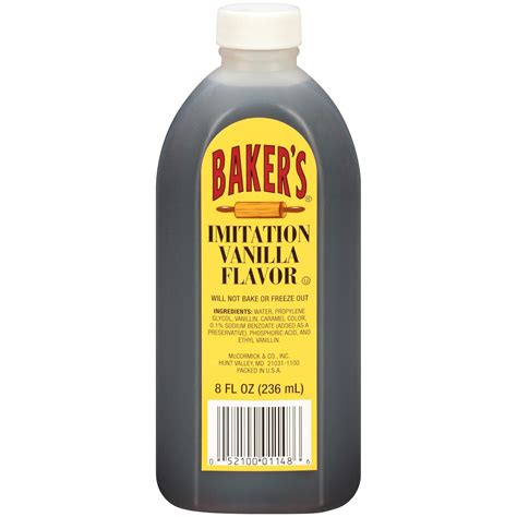 Amazon.com : Baker's Imitation Vanilla Flavor, 8 fl oz (Pack of 24 ...