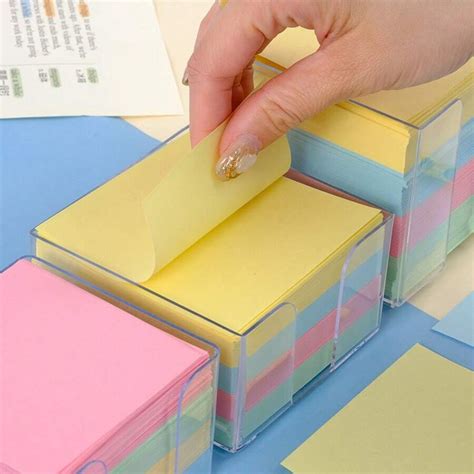 500 Sheets Convenient Memo Note Pads With Transparent Case, 7.6 X 7.6cm ...