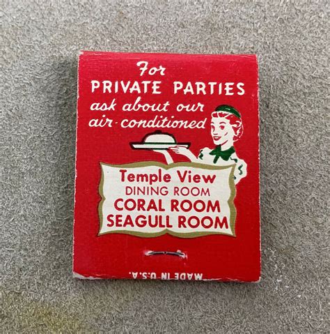 rare vintage HOTEL TEMPLE SQUARE ADVERTISING MATCHBOOK SALT LAKE CITY ...