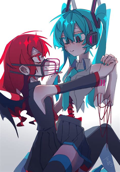 hatsune miku and kasane teto (vocaloid and 1 more) drawn by ksn_htn ...