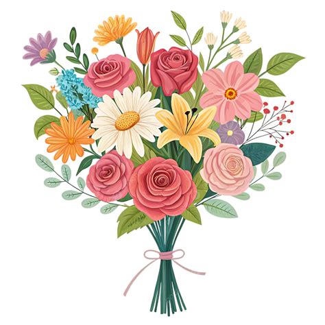 Flower Bouquet Clip Art Transparent, Flower Bouquet, Flowers, Flower ...