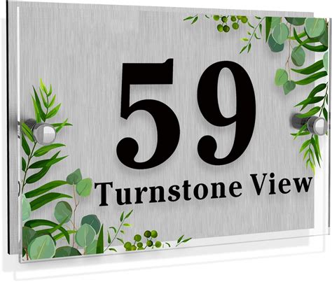 Personalised House Numbers Plaques Road Plate Plaque Door Numbers ...