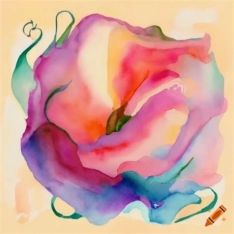 Soulful revolution watercolor painting inspired by Georgia O'Keeffe ...