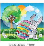 Image result for Cartoon Bunny with Easter Egg Basket