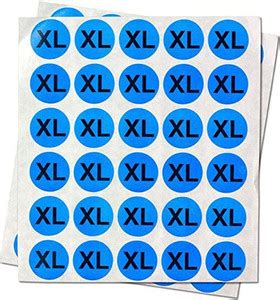greengrow XL - Clothing Size Labels Round Self Adhesive Stickers for ...