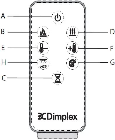 Dimplex Fireplace Remote Control Instructions 的图像结果