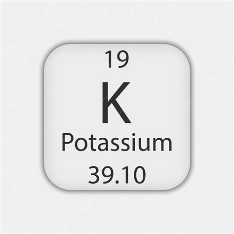 Premium Vector | Potassium symbol Chemical element of the periodic ...