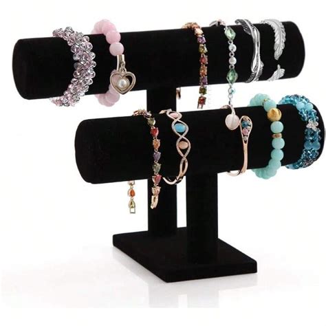 Bracelet Holder Black Velvet Jewelry Organizer Stand And Display ...