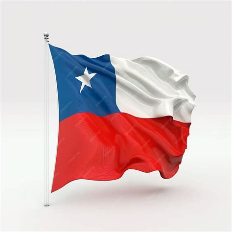 Premium Photo | 3d render chile country flag