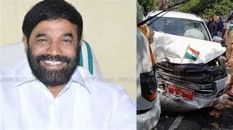 Minister V N Vasavan’s car meets with accident, gunman sustains ...