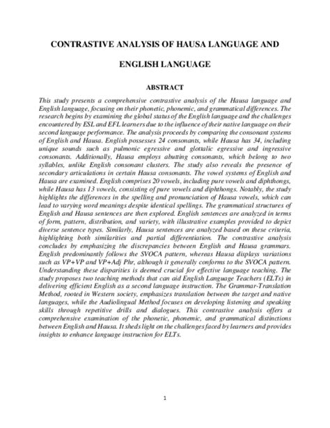 Image result for Contrastive Analysis Hypothesis Second Language