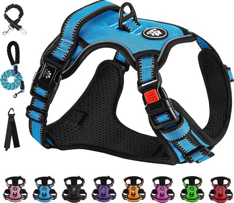 MobDog Dog Harness and Lead Set – No Pull Harness for Dogs with 5 Feet Leash – Puppy Harness and ...