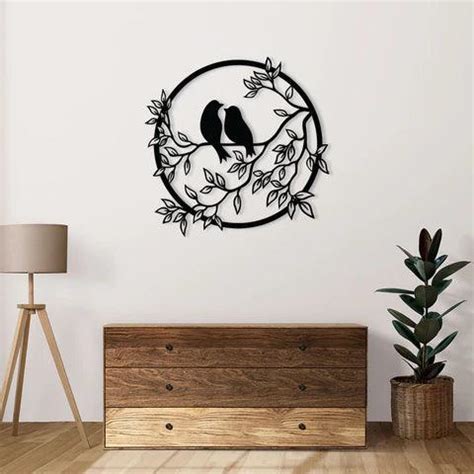 Romantic Beautiful Bird Dual Metal Wall Art – Decor Mantra