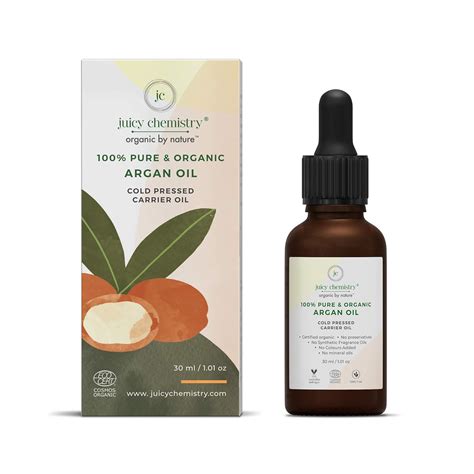 Buy Juicy Chemistry Organic Facial Oil, Cold Pressed Argan Face Oil for ...