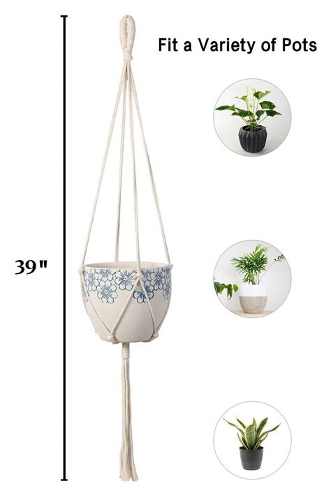 Macrame Minimalist Cotton Plant Hanger freeshipping - Ecofynd