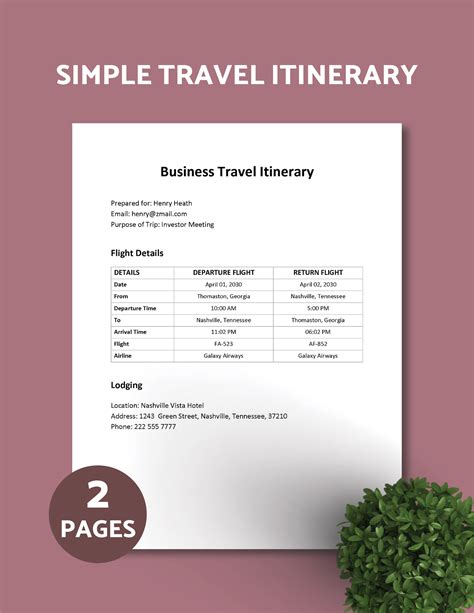 Page 45 FREE Itinerary Templates - Edit Online & Download | Template.net
