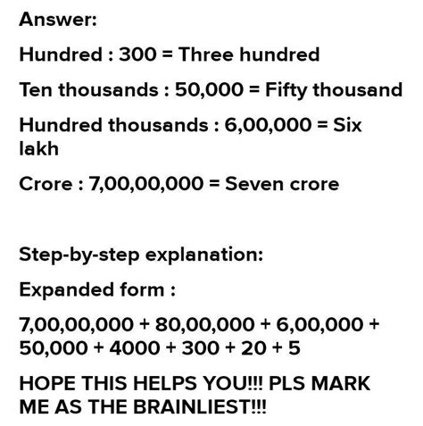 9. Consider the number 78654325. Name the values of the digits at.(1 ...