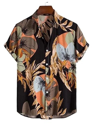 Buy Leriya Fashion Shirts for Men || Rayon Tropical Leaf Printed ...