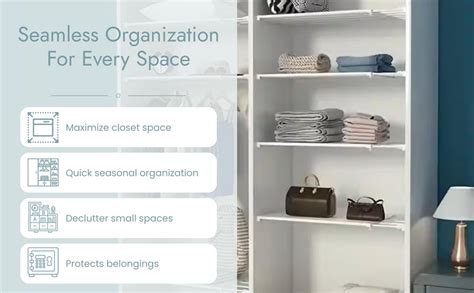 ZEUS GLOBALIZED Wardrobe Shelf Extendable Closet Organizer, Wardrobe ...