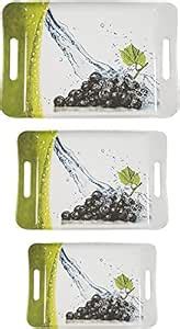 RECON Melamine Serving Tray, 3-Piece : Amazon.in: Home & Kitchen