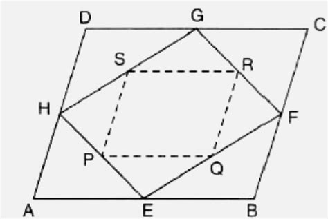 The given figure shows a quadrilateral ABCD in which E, F, G and H are ...