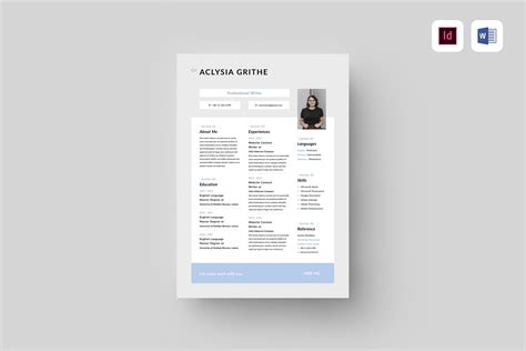 20+ Best InDesign Resume Templates (INDD CV Templates) – Yes Web Designs