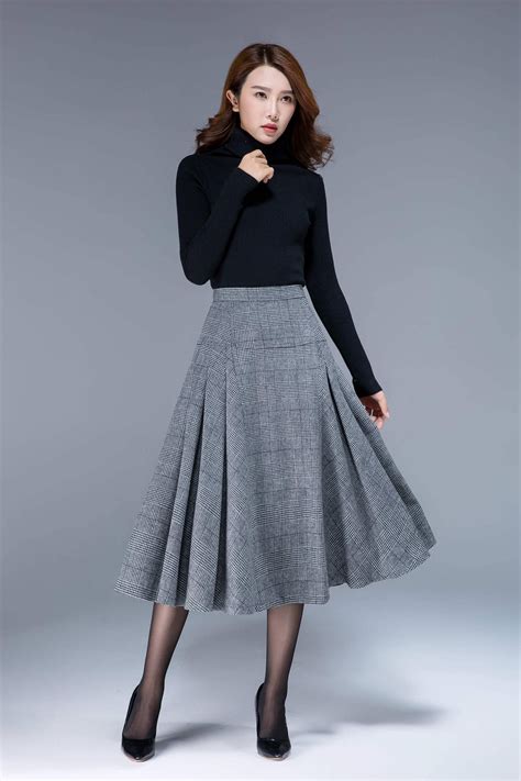 Tartan skirt wool skirt high waisted skirt fitted skirt | Etsy in 2020 ...