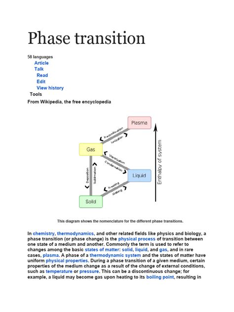 Phase Transition | PDF | Phase Transition | Phase (Matter)