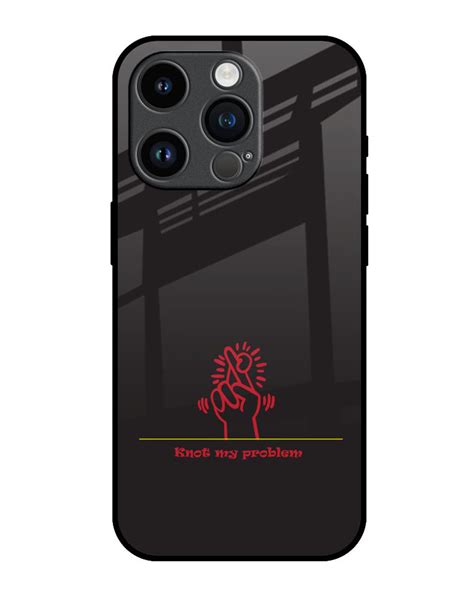 Buy Knot My Problem Premium Glass Cover for Apple iPhone 14 Pro Online in India at Bewakoof