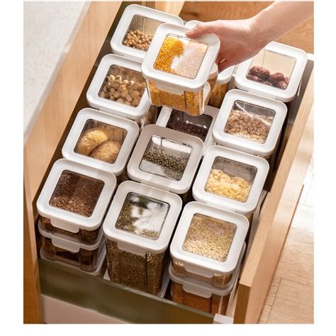 Stackable Food Storage Container Kitchen Food Storage Box | Shopee Singapore