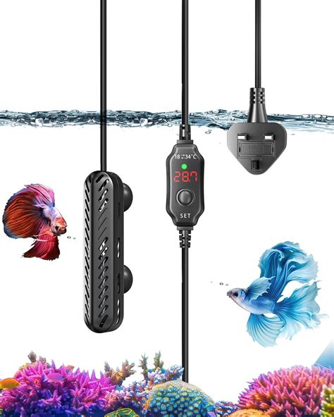 BrightArk Fish Tank Heater 50W, Small Aquarium Heater Mini Fish Tank ...