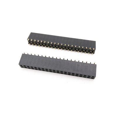 2x20 Pin 2.54mm Female Double Row SMT Header Berg Strip - TEKTOWN