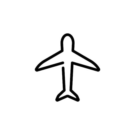 Symbolvektor für Transportflugzeugzeichen | Premium Vektor