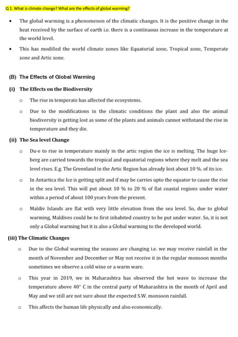 DMMM UT 1 QB - This is technolege - Q 1. What is climate change? What ...