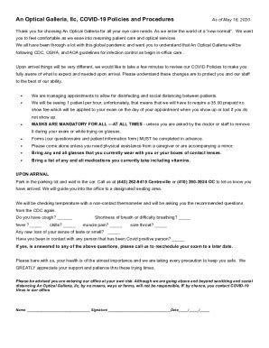 Fillable Online An Optical Galleria Forms Fax Email Print - pdfFiller