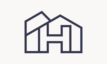 Vector initial letter h with home monogram apartment headquarter ...