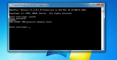 Image result for Protocol Adapter Error SQL Plus