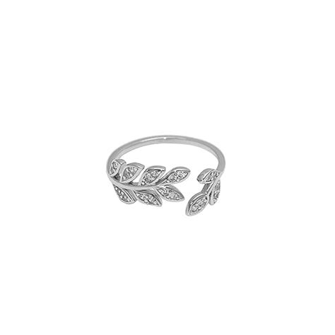 Buy GIVA 925 Sterling Silver Anushka Sharma Zircon Leaf Ring ...