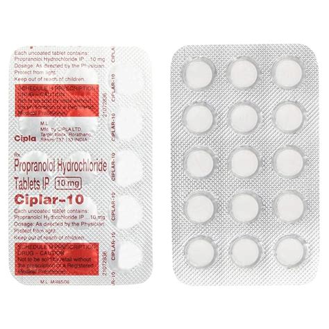 Ciplar 10 - Strip of 15 Tablets : Amazon.in: Health & Personal Care