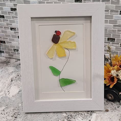 Sea Glass Art Framed - Etsy