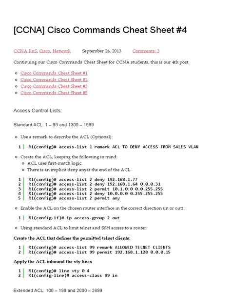Image result for Cisco Usefull Command Cheat Sheet