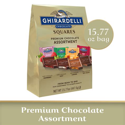 GHIRARDELLI Chocolate Squares, Peppermint Bark Collection Assorted ...